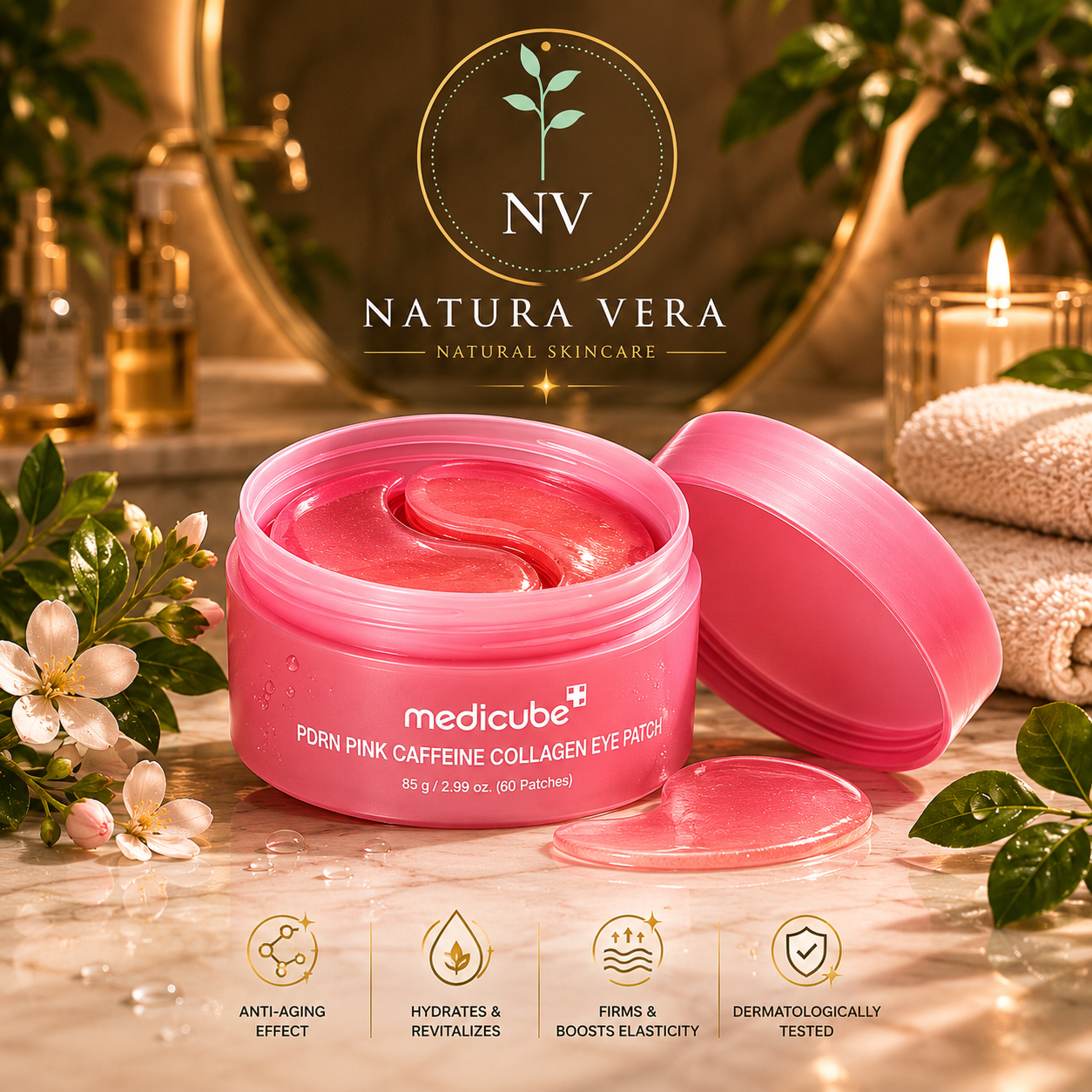 MEDICUBE LUMIÈRE NOIR — PDRN Collagen Night Eye Patch