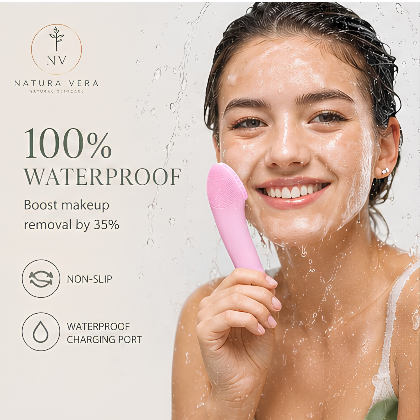 Bloom Ritual Brush - Silicone Facial Sonic Brush with Warm-Touch Massager