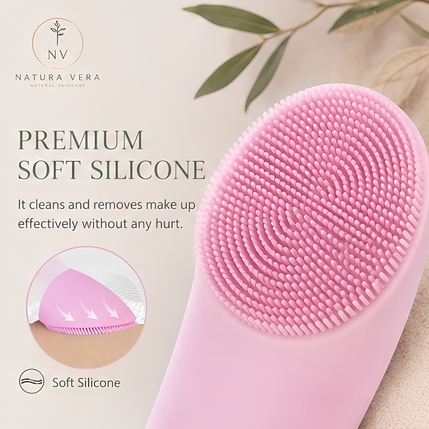 Bloom Ritual Brush - Silicone Facial Sonic Brush with Warm-Touch Massager