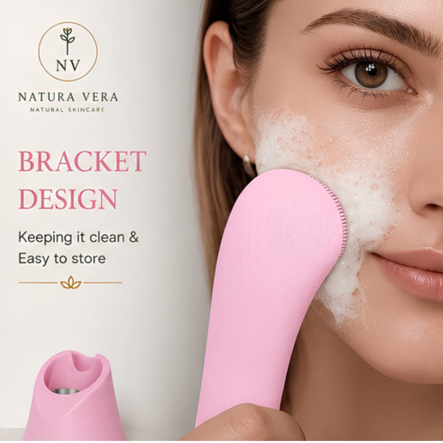 Bloom Ritual Brush - Silicone Facial Sonic Brush with Warm-Touch Massager