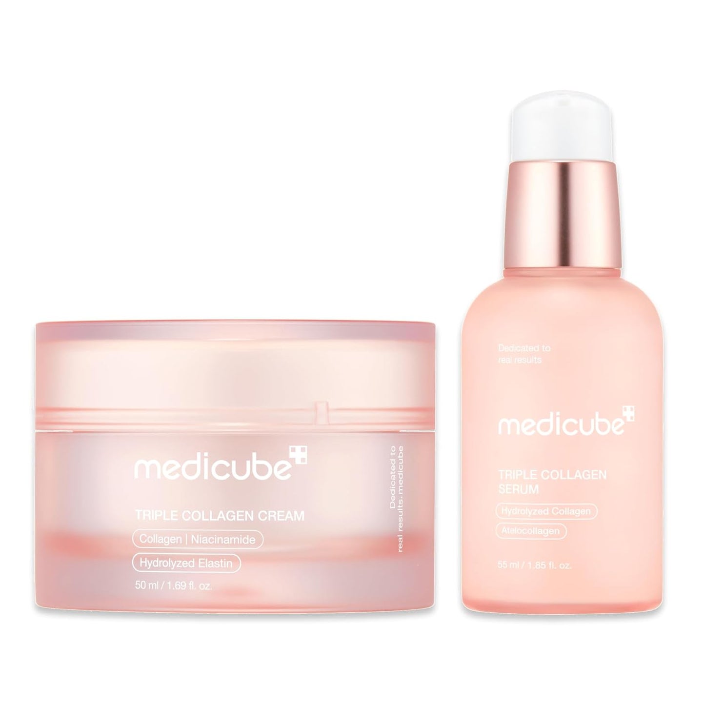 Triple Collagen Nourish and Hydrate Duo: Triple Collagen Cream and Triple Collagen Serum | Niacinamide, Hyaluronic Acid for Glowing, Fimer-Looking Skin | Korean Skincare, Gifts for Women