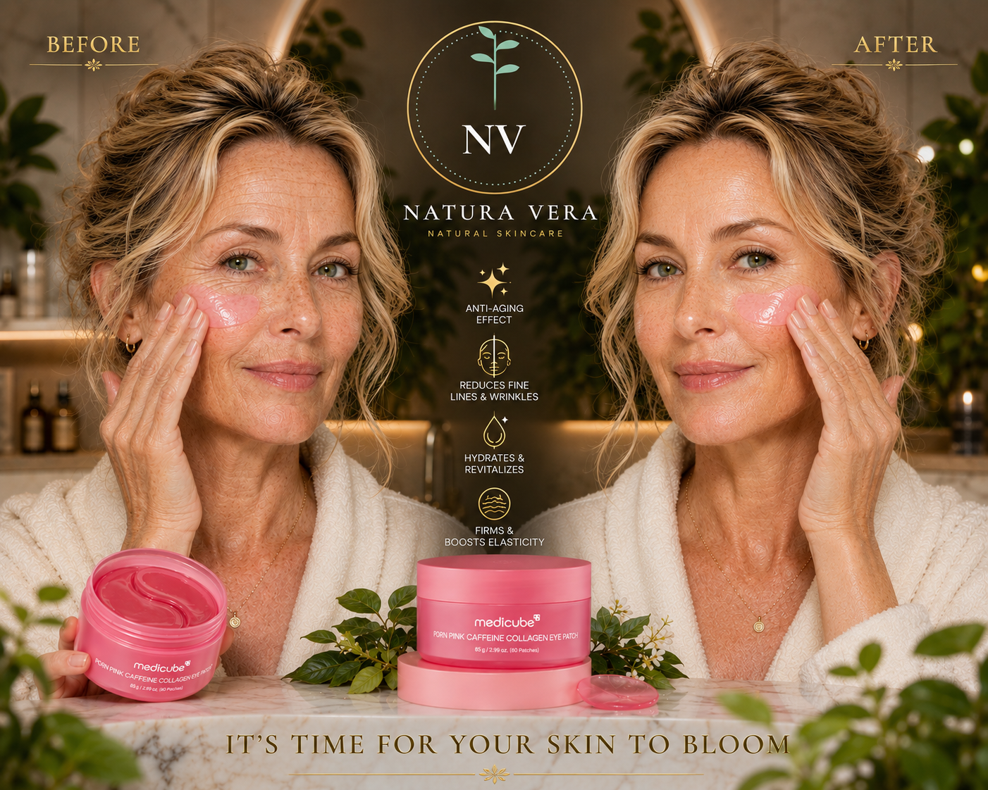 MEDICUBE LUMIÈRE NOIR — PDRN Collagen Night Eye Patch