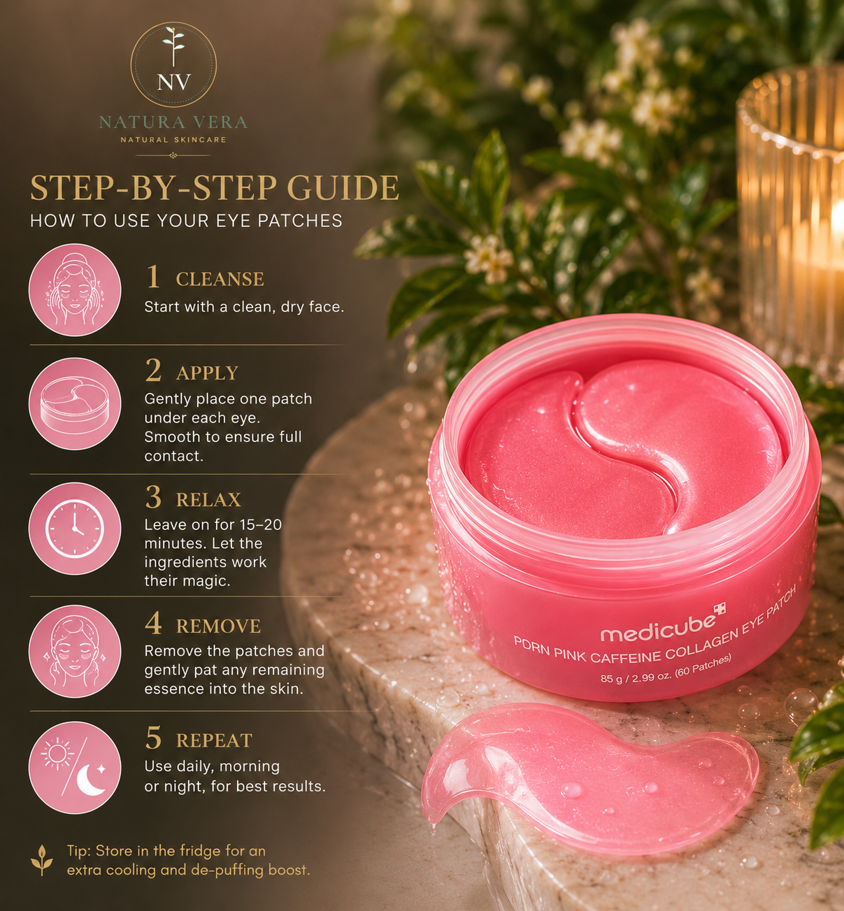 MEDICUBE LUMIÈRE NOIR — PDRN Collagen Night Eye Patch