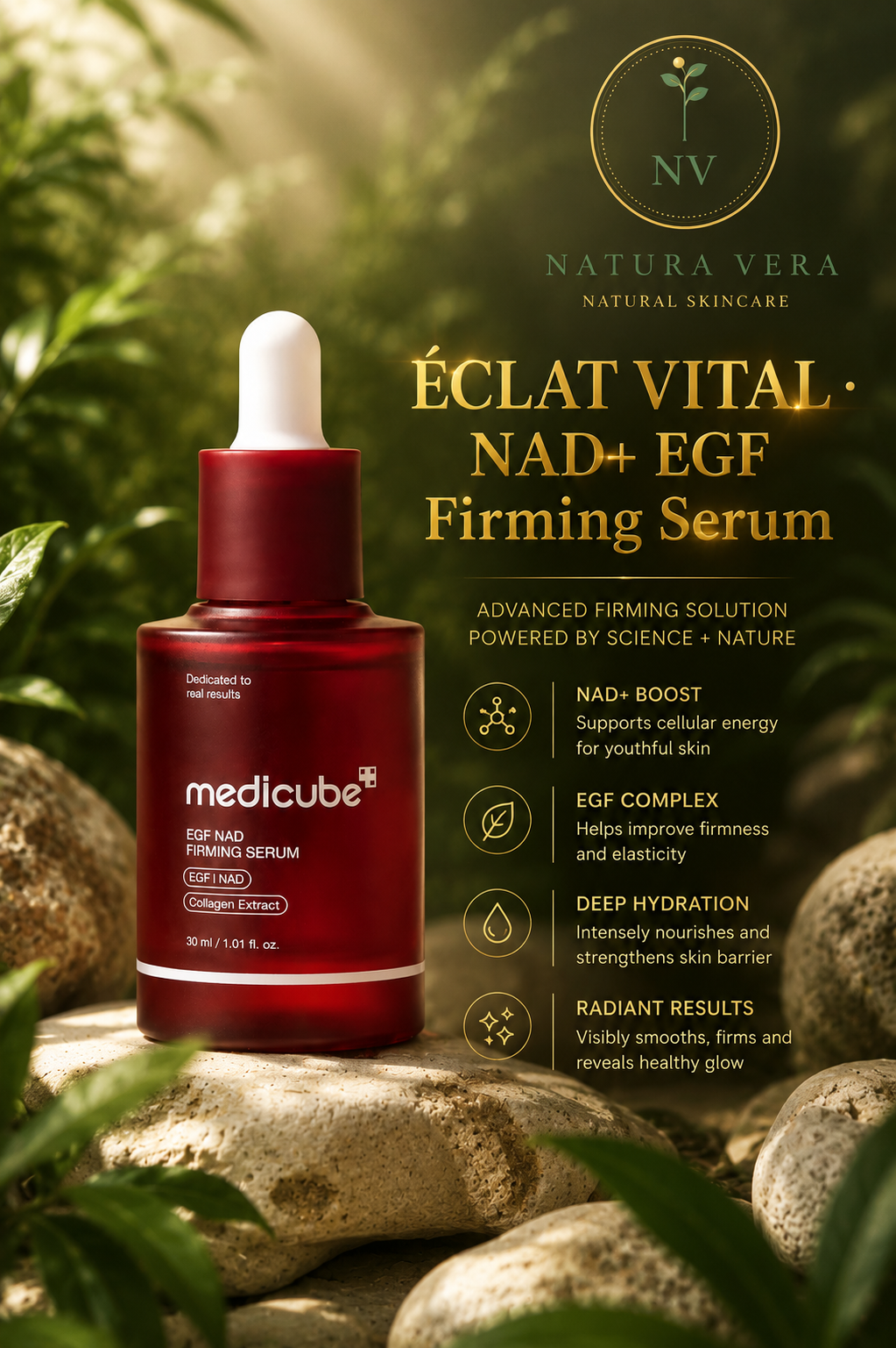 MEDICUBE ÉCLAT VITAL — NAD+ EGF Advanced Firming Serum