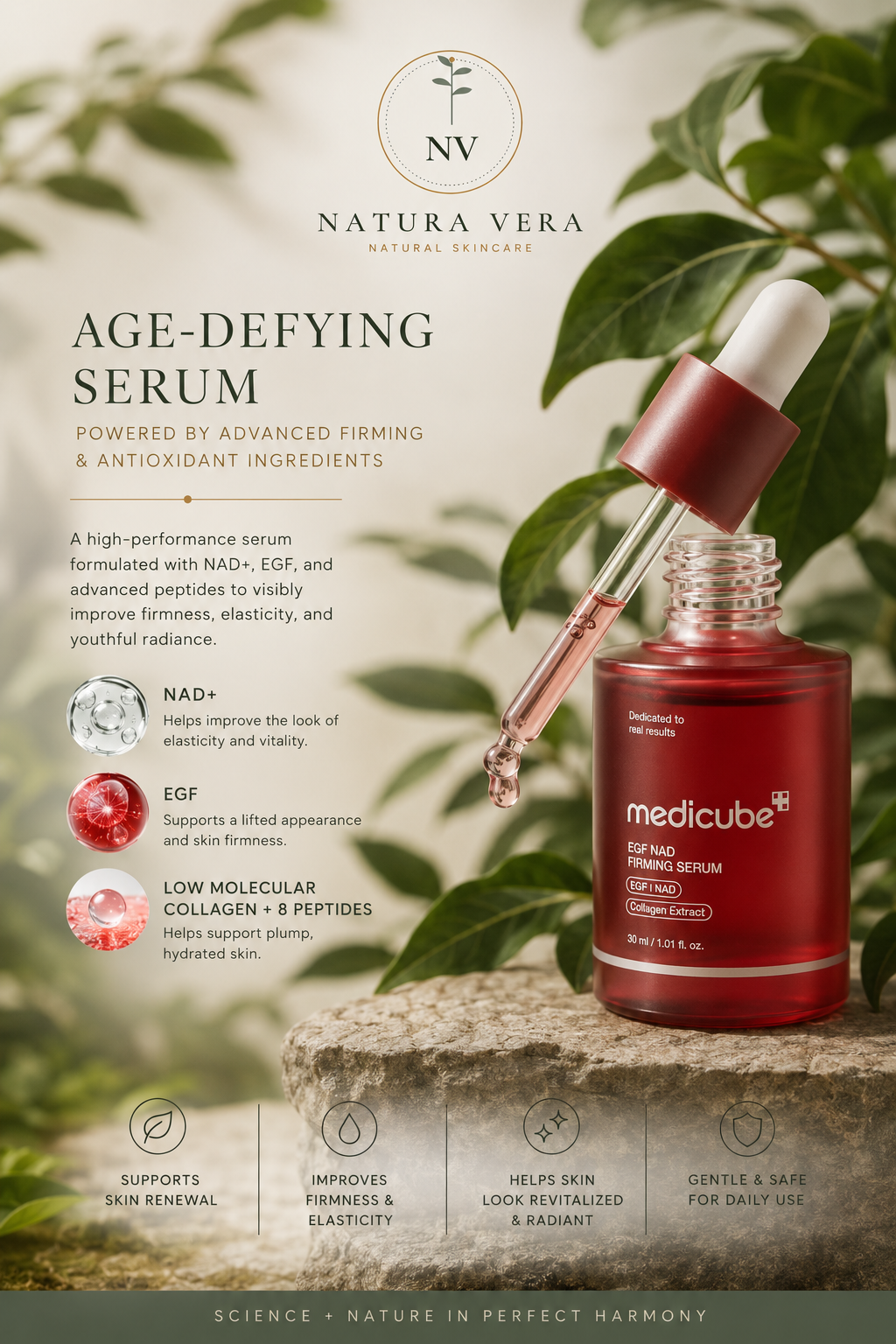 MEDICUBE ÉCLAT VITAL — NAD+ EGF Advanced Firming Serum